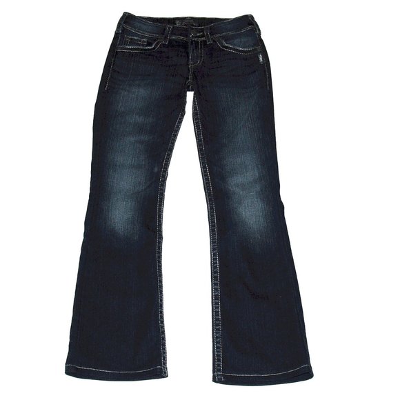 Silver Jeans - SUKI SURPLUS - SAF446 - Mid Rise Boot Cut Blue Denim (27X30) - Picture 6 of 16
